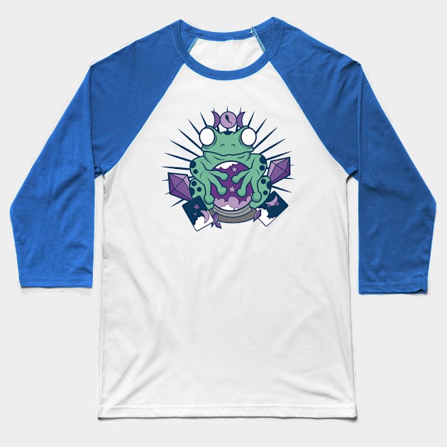 Froggy Fortune Baseball T-Shirt by Spazzy Newton